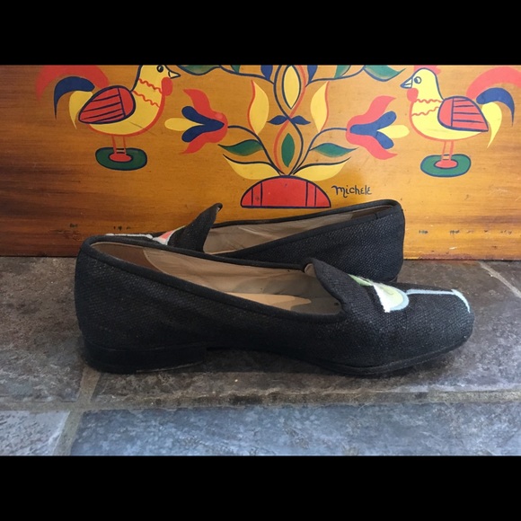 Stubbs & Wootton Margarita Black Loafers Sz 5 1/2 - Picture 6 of 8